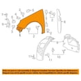 thumbnail image 3 of For 12-17 Regal Sedan 2.0L/2.4L Front Fender Quarter Panel Prime Steel Left Side, 3 of 5