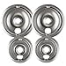Range Kleen 11920-4X GE Drip Pans Containing 2 Units each 119A, 120A, Chrome