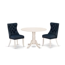 East West Furniture 3 Piece Kitchen Table & Chairs Set