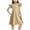 Khaki, variant on Girl's Cute Dresses, Casual Ruffle Sleeveless A-Line Flowy Sundress, Summer Beach Dresses Kids Summer Midi Dress Khaki 6-7Y