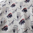 thumbnail image 5 of Esaierr Kids Boys Pullover Sweatshirt Long Sleeve Gray Dinosaur Print Cotton Crew Neck Sport Sweatsuit Tops for Toddler 2-7t Fall Outwear, 5 of 6