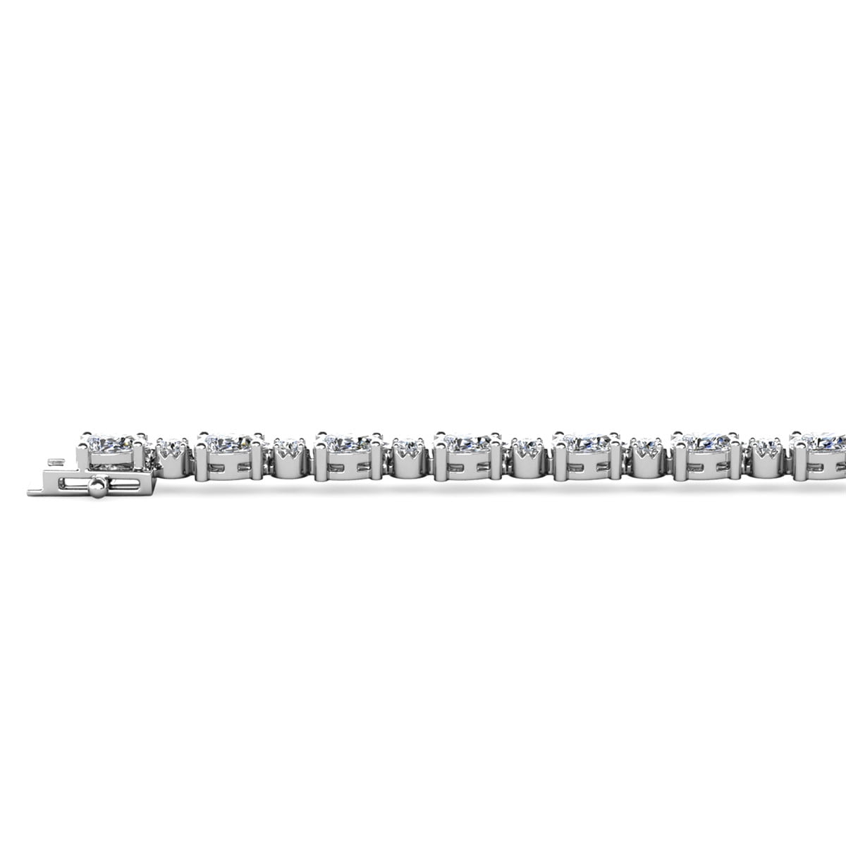 Cate & Chloe Katelynn 18k White Gold Plated Tennis Bracelet with Simulated Diamond Crystals for Women