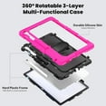 thumbnail image 3 of Funda para Samsung Galaxy Tab S10 FE+ Plus de 13,1 pulgadas modelo 2025 (X620/X626B), funda protectora resistente a prueba de golpes con protector de pantalla, soporte giratorio de 360°,correa de mano, 3 of 9