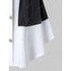 thumbnail image 4 of Tank Top de Abotonado con Hebillas de Color Bloque Rosegal  Camisetas sin mangas de talla grande, 4 of 5