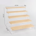 thumbnail image 2 of AFQH 1-5 Layers Wooden Ladder Rack Acrylic Multi-layer Ladder Display Rack, 2 of 8