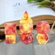 thumbnail image 4 of 7x dados poliédricos acrílicos juego juego de dados para barra de Amarilla Zulema dados poliédricos, 4 of 8