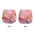 thumbnail image 3 of Rateoe Abstract Pink Gold Splash Printed 2 in 1 Women's Workout Shorts for Athletic Gym Running Shorts with Phone Pockets-Small, 3 of 7
