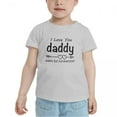thumbnail image 2 of Happy 1st Fathers Day Gift I Love You Daddy Funny Toddler T Shirts for Boys Girls (Gray, Youth XL), 2 of 5