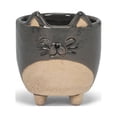 thumbnail image 1 of Abbott Collection AB-27-CRITTER-829-SM 3 in. Cat on Legs Planter, Grey - Small, 1 of 5