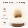thumbnail image 4 of Crestar Women's Fuzzy Memory Foam Slippers, Faux Fur Lined Warm Comfy House Shoes Indoor Outdoor, Chestnut, 4 of 6