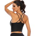 thumbnail image 2 of LELINTA Sports Bras for Women Padded Longline Yoga Cami Crop Tank Tops with Built-in Bra, 2 of 7