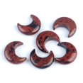 thumbnail image 1 of Granjero Gordo 10 piezas de 30 mm de piedra natural en forma de media luna para hacer joyas, piedra natural texturizada roja sin agujeros, decoración de bonsái, 1 of 5
