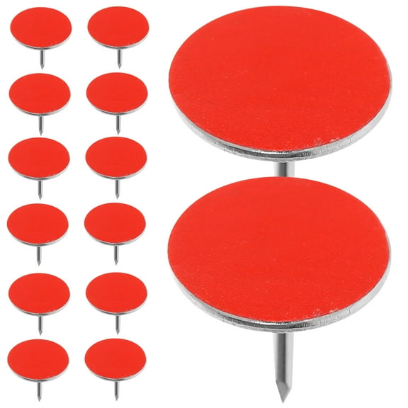 FRCOLOR 50pcs Reflective Trail Marking Tacks for Hiking Camping Metal Push Pins for Outdoor Glow Thumb Tacks for Night Visibility