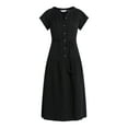 thumbnail image 4 of Time and Tru Women's and Women's Plus Double Cloth Cotton Midi Dress, Sizes XS-4X, 4 of 4