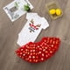 thumbnail image 3 of Conjunto de ropa y vestidos para bebé con mono de manga corta y faldas de tul para la primera Navidad de mi bebé, 3 of 5
