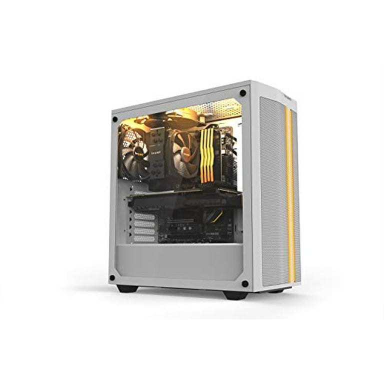 case, tempered 500DX quiet! ATX glass 3 White, pre-installed Tower Wings BGW38, Mid Pure ARGB, window be 2, Base Pure