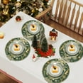 thumbnail image 2 of VCVCOO Round Christmas Placemats Set of 4 Green Vinyl Table Mats Heat Resistant Non Slip Xmas Place Mats for Dinning Table Wedding Party Thanksgiving Decorations, 2 of 9