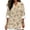 Bamboo Leaf Print, variant on Palm Tree Tropical Print Casual Long Sleeve Tops for Women Cotton Linen Trendy Women's Tops Oversized for Travel Beach, Size Medium