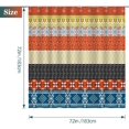 thumbnail image 6 of Shower Curtain Colorful Striped Geometric Pattern Bohemian Shower Curtain Set with 12 Hooks for Bathroom Decor Accessories Bathtub Curtain, 72"x72", 6 of 6