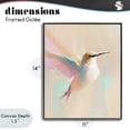 thumbnail image 4 of Stupell Industries Contemporary Pastel Hummingbird in Flight Black Framed Giclee Art, 11 x 14, by The Prints Vibe, 4 of 8