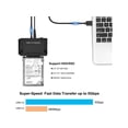 thumbnail image 3 of SATA / IDE to USB 3.0 Adapter, Hard Drive Reader for Universal 2.5 3.5-Inch IDE and SATA External HDD/SSD, with 12V 2A Power Supply Support 6TB, 3 of 7