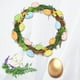 thumbnail image 4 of Corona de Pascua Ganfancp con Huevos de Pascua Conejito de Ratán Hecha a Mano, 4 of 6