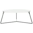thumbnail image 3 of SAFAVIEH Mae Round Retro Mid Century Wood Coffee Table, White/Black, 3 of 7