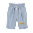 thumbnail image 1 of Birdeem Top and Shorts Sets for Women Womens Elastic Waist Sunflower Printing Drawstring Shorts, 1 of 12