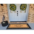 thumbnail image 5 of A1HC Natural Coir and Rubber Black Paisley Hand-Flocked Monogrammed Doormat, 30"x60", Durable Low Profile Heavy Duty Outdoor Front Door Mat, 5 of 8
