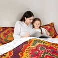 thumbnail image 5 of Homewish Vintage Tribal Damask Bedding Comforter Set for Female, Hippie Flower Floral Twin Comforter Sets, Bohemian Mandala Print Reversible Bedding Set, Super Cozy Room Decor, 2-Piece, 5 of 8