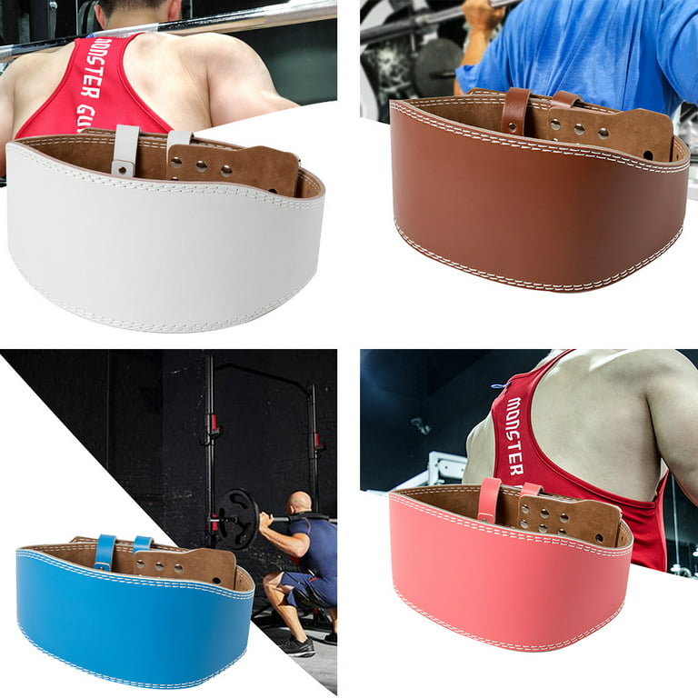  Weight Lifting Belt for Men & Women - 100% Leather Gym Belts  for Powerlifting, Strength Training, Squat Or Deadlift Workout (Color :  Gold, Size : 100-120CM) : Sports & Outdoors