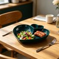 thumbnail image 5 of Meal Prep Containers,2-Compartments Heart Shape Serving Tray,Plastic Meal Tray for Appetizer Dinner Dessert,Valentines Day Decoration Supply,Green, 5 of 7