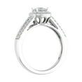 thumbnail image 2 of 1/2 Carat Prong Set Diamond Cushion Cut Halo Engagement Ring in 10K White Gold (Ring Size 9.5), 2 of 6