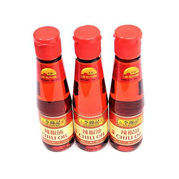 NineChef Bundle - Lee Kum Kee Chili Oil 7 fl oz (Pack of 3)   1 NineChef Brand ChopStick