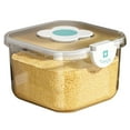 thumbnail image 4 of Contenedor de arroz Caja hermética de almacenamiento de alimentos de grano transparente con tapa para cocina casera transparente 5 kg / 11,02 lb, 4 of 5