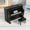 thumbnail image 4 of Modelo musical, piano vertical en miniatura de madera, caja de música para piano, piano en miniatura, artesanía excepcional, 4 of 6