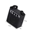 thumbnail image 5 of BIMZUC 5W Mini Portable Guitar Amplifier Combo, Black, Dual Power 9V Battery or DC Adapter, 1/4" & 3.5mm Inputs, Overdrive & Tone Control for Electric Acoustic Guitar, 5 inches / 12.7 cm Length, 5 of 9