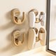 thumbnail image 5 of Suction Cup Wood Grain Slipper Rack Bathroom Dedicated No-Drill Wall-Mounted Shoe Rack Toilet, 5 of 6