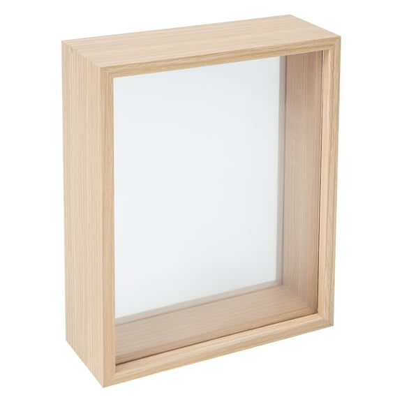 FOMIYES DIY Dry Flower Display Frame with Khaki Wooden Shadow Box for Stylish Decor