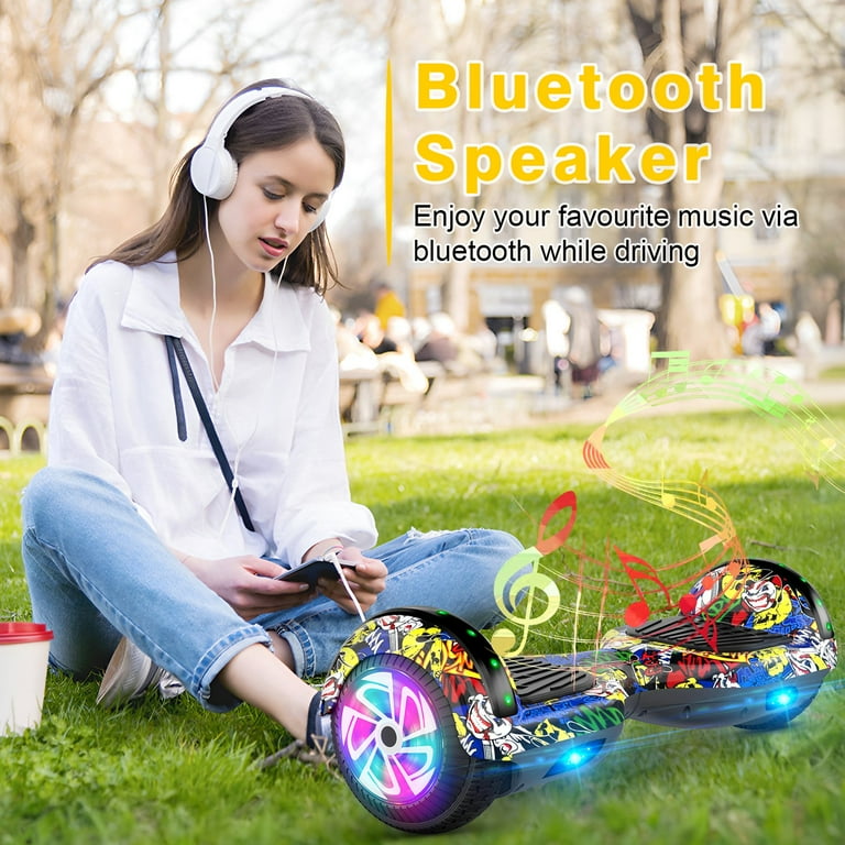 LIEAGLE Bluetooth Hoverboard with Speaker LED Lights 6.5 inch Tires for Kids Ages 6 12 Walmart