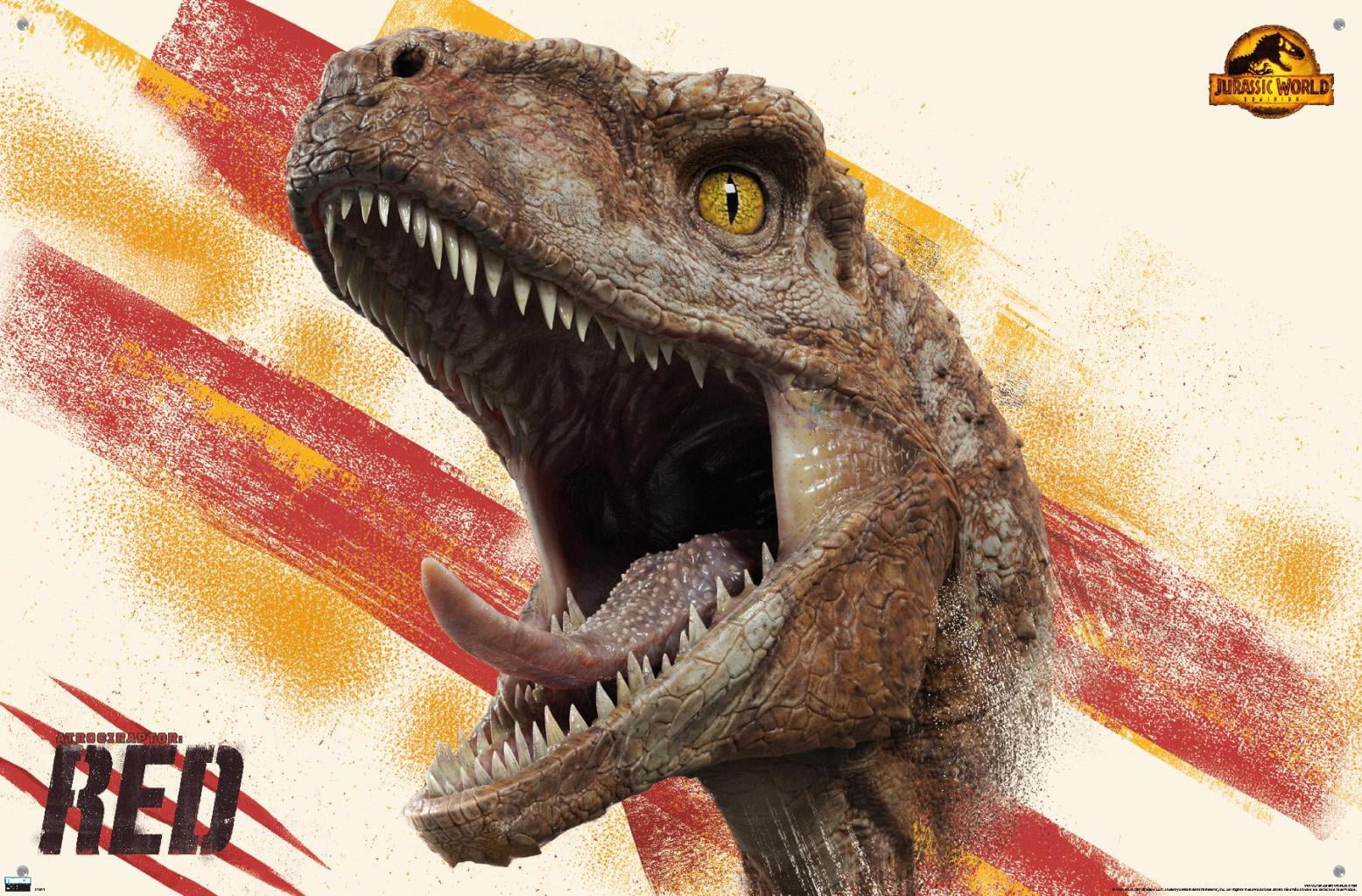 Jurassic World: Dominion - Red Wall Poster with Pushpins, 22.375" x 34"