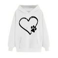 thumbnail image 3 of Xdegoge Valentines Sweatshirt for Women Love Heart Graphic Hoodie Long Sleeve Casual Loose Sweatshirts Lovers Gift Funny Observance Pullover Top, 3 of 6