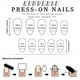 thumbnail image 3 of Uñas postizas, uñas postizas, regalos para mujeres, tamaño mediano, diseño minimalista, uñas francesas con brillo en polvo, uñas modernas, desmontables y usables, parche para uñas 24PSC, 3 of 5