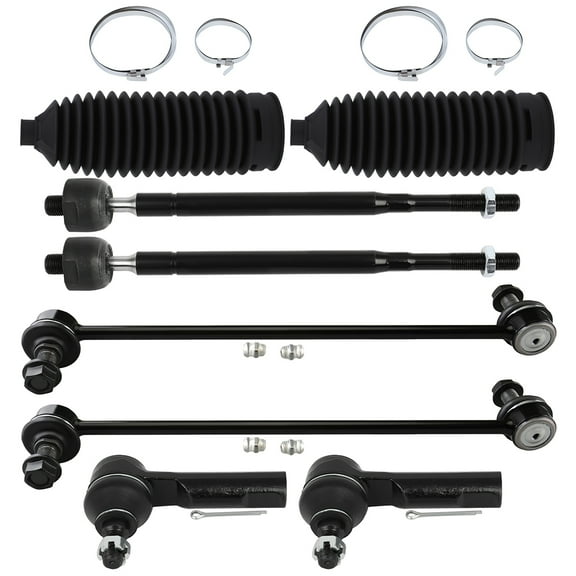 ECCPP - 8PCS Front Inner Outer Tie Rod End Sway Bar Link Steering Boot Compatible Fit 2011-2017 For Honda Odyssey Suspension Kit