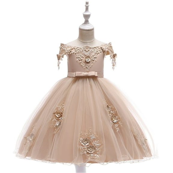 Girls Flower Dress Bridesmaid Wedding Party Birthday Communion Princess Tutu Dresses