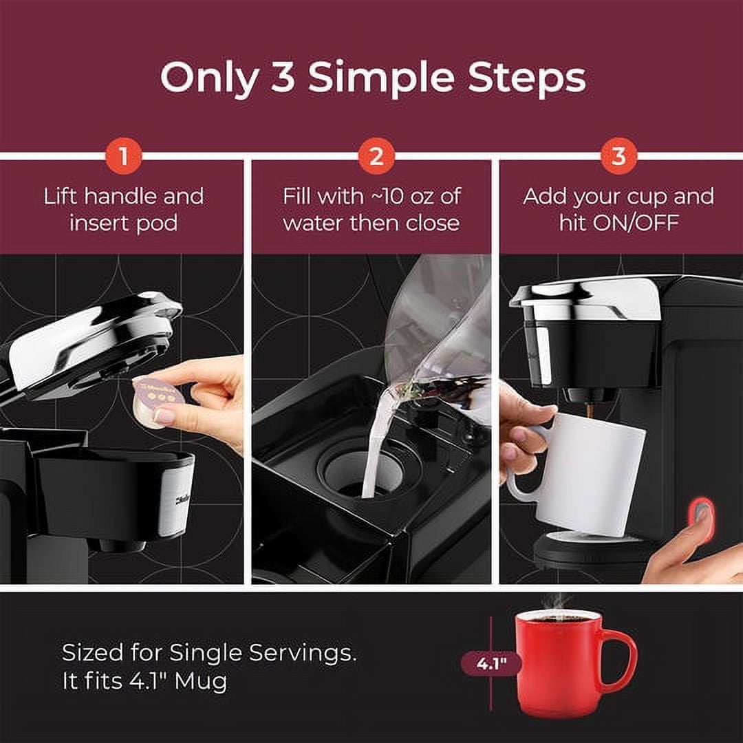 PAPA LONG Portable Single Serve Car Coffee Maker Brewer for Kcups Pod