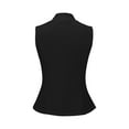 thumbnail image 5 of Breezora Women's 3 Button Sleeveless Vest Suit Set Lightweight Comfortable Summer Outfit for Business Casual and Daily Wear XXL Size Black, 5 of 9