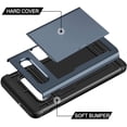 thumbnail image 4 of SAMONPOW Card Holder Cover for Galaxy S10 Plus Hybrid Dual Layer Dark Blue, 4 of 7