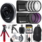 Sony E 20mm f/2.8 Lens + MACRO, UV-CPL-FLD Filter - 32GB Accessory Kit (International Version)