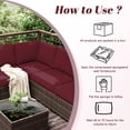 thumbnail image 5 of HONEY HOME 14 Piece Patio sectional cushions relacement set, 4" Outdoor Furniture Couch Cushion Fits 6-Seat Sectional Rattan Conversation Set, Waterproof, Fade-Resist, 5 of 7